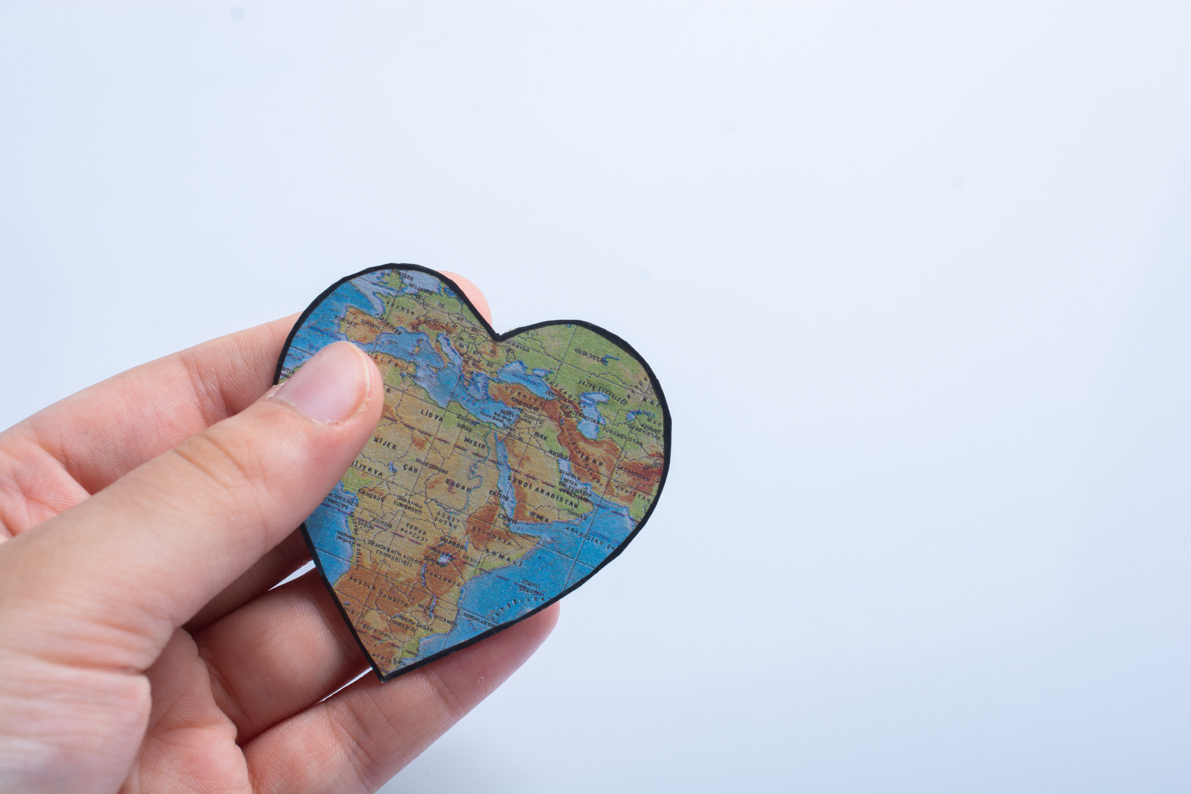 Heart Shaped Object with Map of Africa as Valentine Day Concept